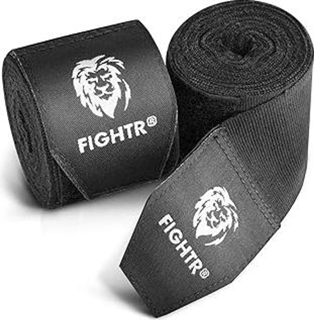 FIGHTRPremium Boxbandagen für max. Stabilität und Sicherheit | 4m halb elastische Bandage mit Daumenschlaufe für Boxen, MMA, Muay Thai - Box Han...
