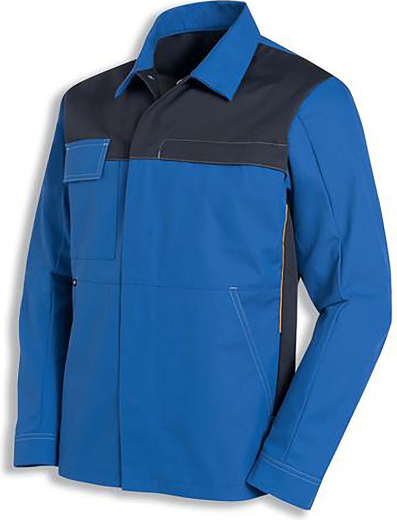 uvex Arbeitsjacke perfect blau, kornblau Gr. 44, 46