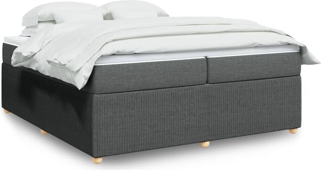 Maison Exclusive - Boxspringbett mit Matratze Dunkelgrau 200x200 cm Stoff
