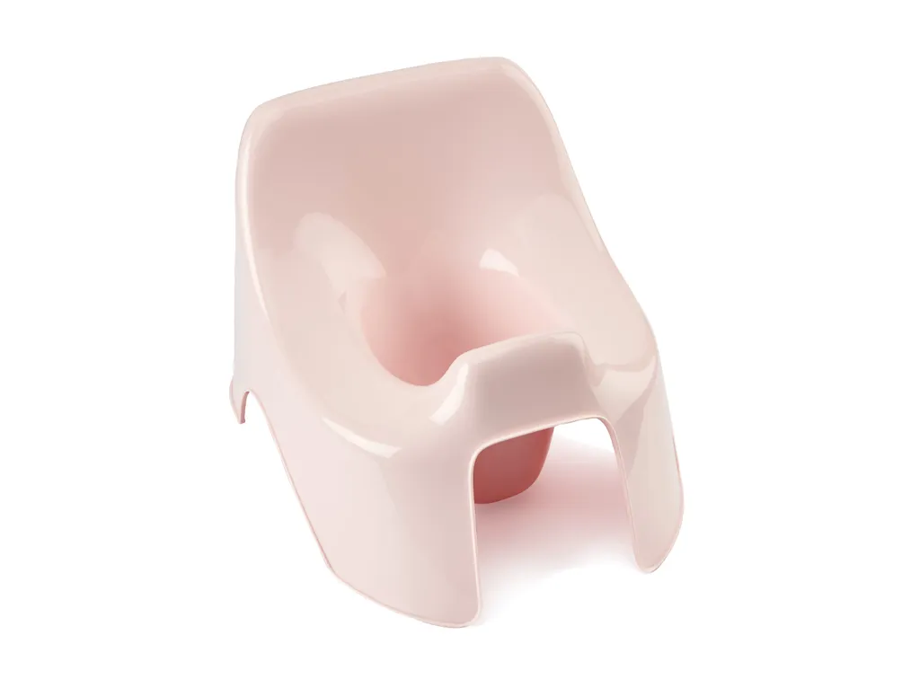 Pot anatomique enfant avec dossier Thermobaby rose poudré stable
