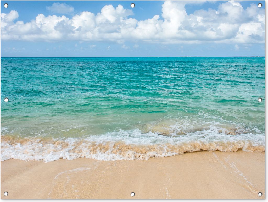 MuchoWow 120x90 cm Outdoor-Poster Gartendeko Sichtschutz Garten Poster für den Garten Strand - Meer - Sommer - Reisen