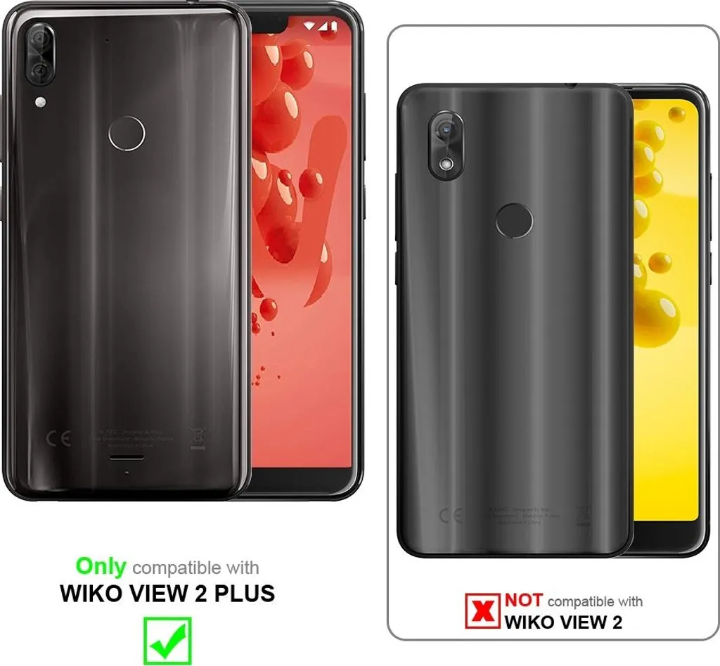 Cover per Wiko View 5/Wiko 5 Plus, Custodia Portafoglio Pelle Sintetica con TPU, Supporto Stand, Slot per Schede e Protezione Integrale Adatto per Wiko View 5/Wiko 5 Plus Cellulare, Rosso