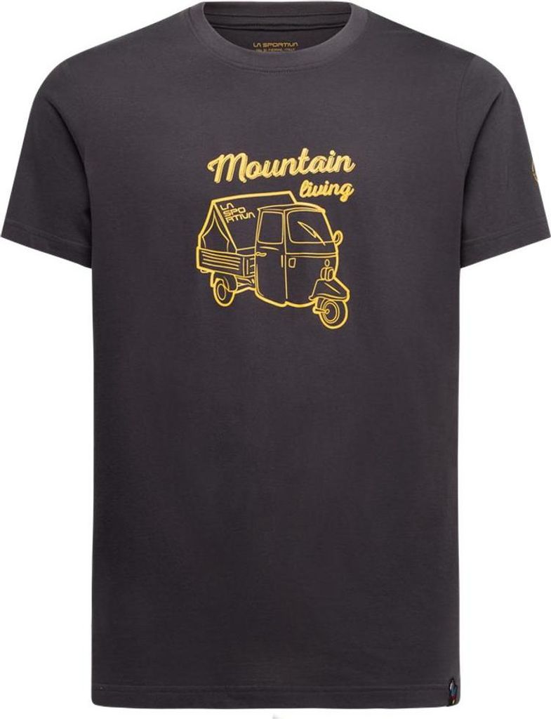 Ape T-Shirt M, Onyx/Yellow, L, ZACT204G19Y00L, Climbing Herren T-Shirt - La Sportiva