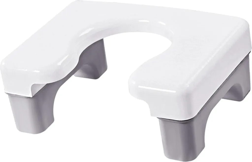 Chaise de toilette portable grise pour enfant et marchepied de salle de bain