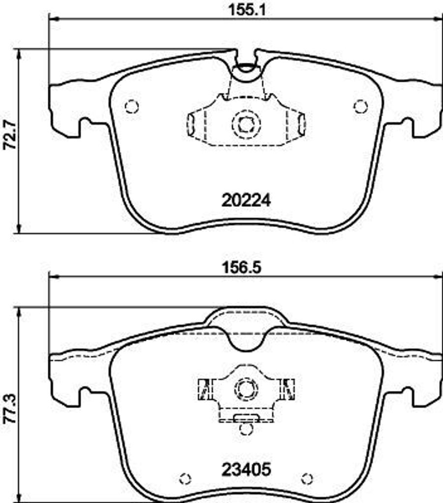 HELLA 8DB 355 006-561 - OE 1605079 Bremsbeläge für Signum (Z03), Vectra C (Z02)