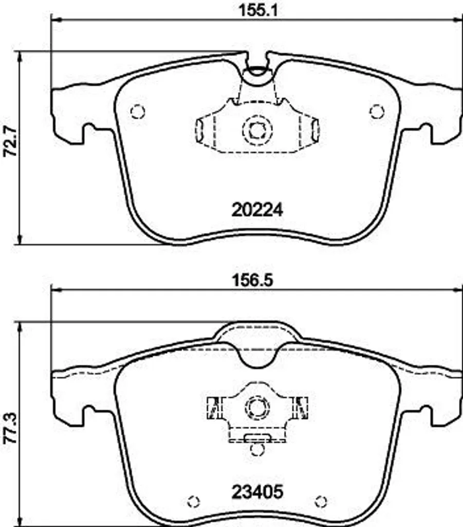 Plaquettes de frein HELLA 8DB 355 006-561 pour Signum et Vectra C