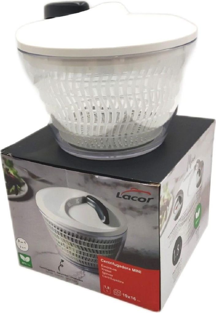 Lacor 61400 MINI Hochgeschwindigkeitsentsafter mit EasySpeed System 3 teilig Drai r Stark ;Entsafter Saft Presse schnell