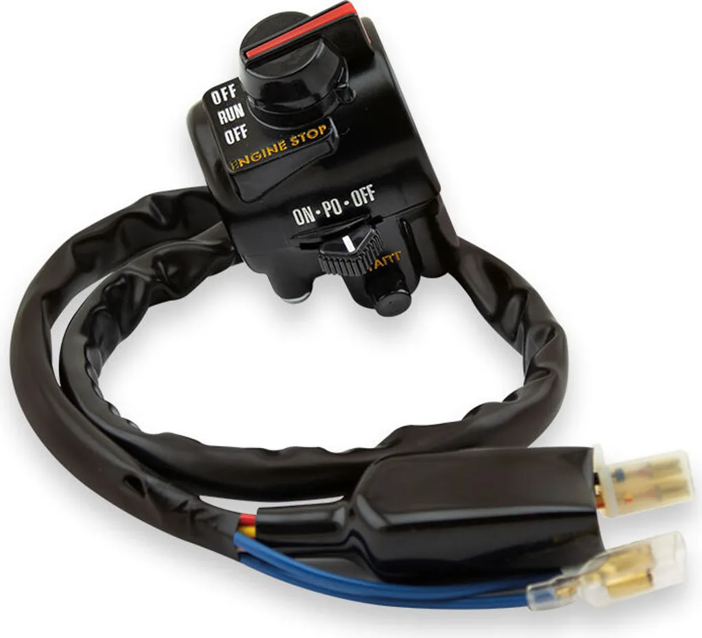 Commutateur de guidon droit adaptable Kawasaki BMW noir universel