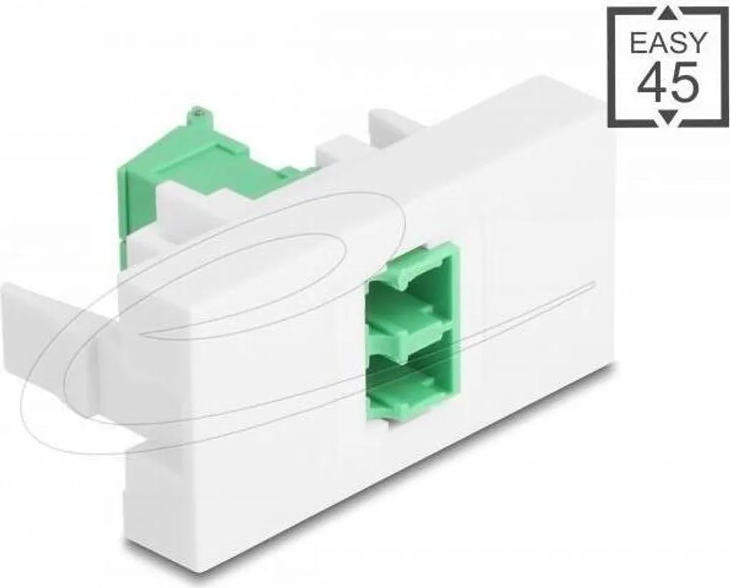 Coupleur Fibre Optique LC Duplex Delock avec Volet de Protection Laser