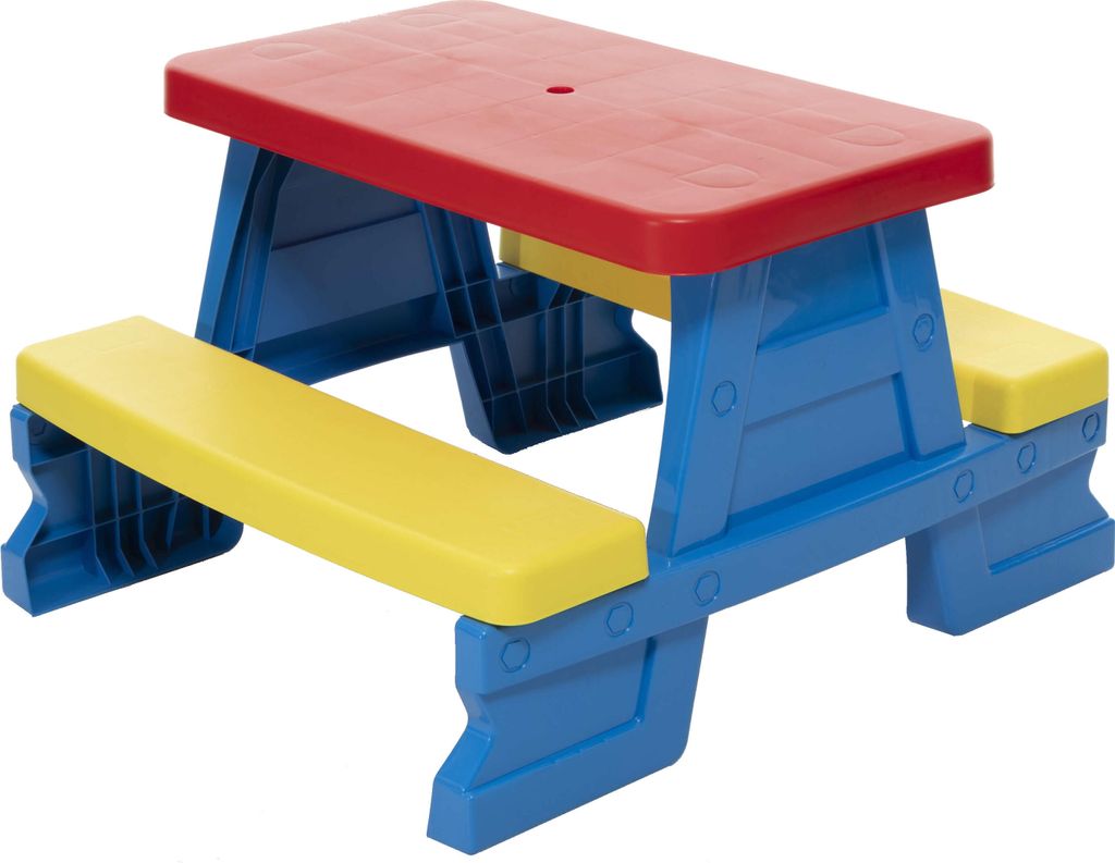 Dohany Kinder Sitzgruppe Picknick Sitzgarnitur Outdoor Bank Tisch Kombi blau