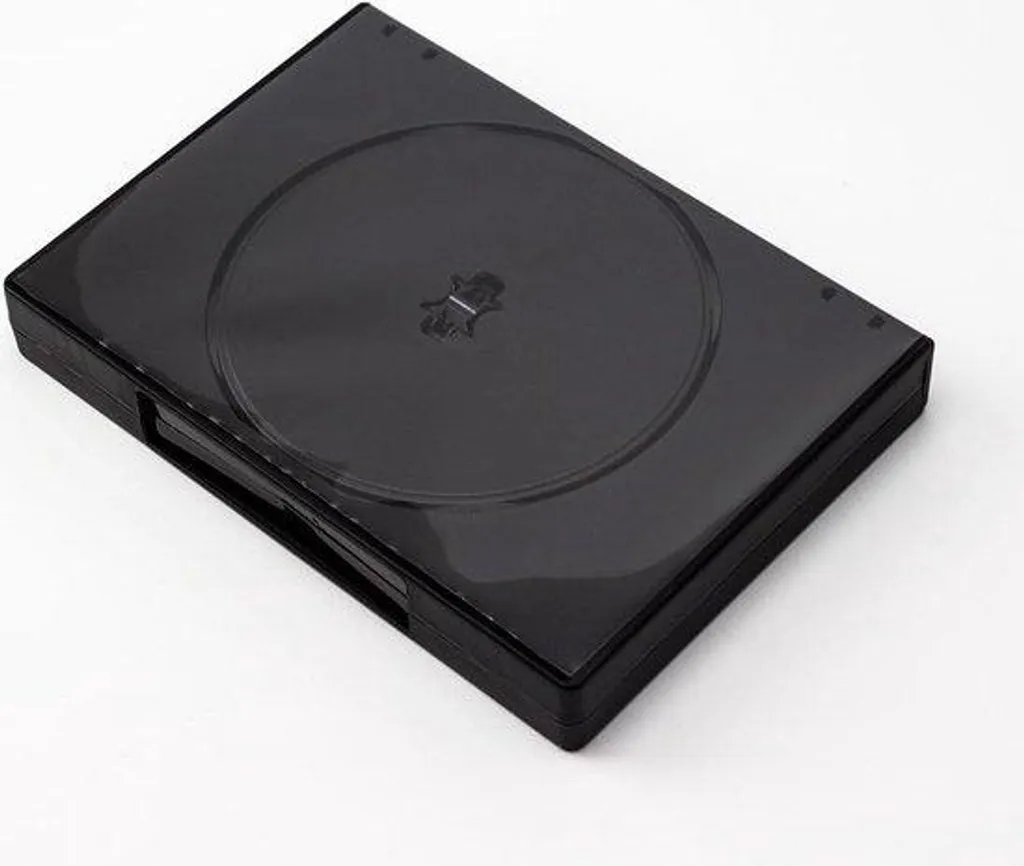 Boîte de rangement DVD et Blu-ray noire 27mm pour 8 disques média