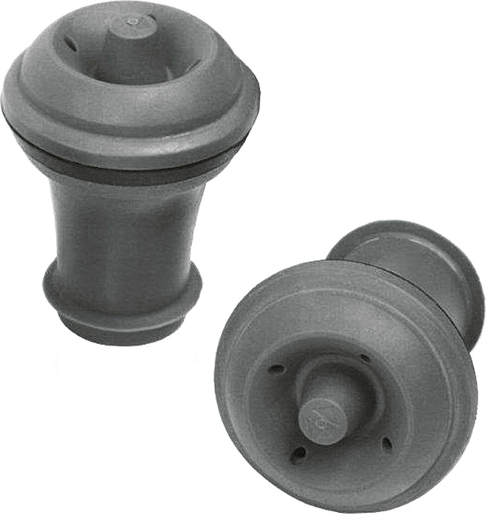 Vacu Vin O884060 Vakuum Ersatzstopfen, grau (2er Pack)