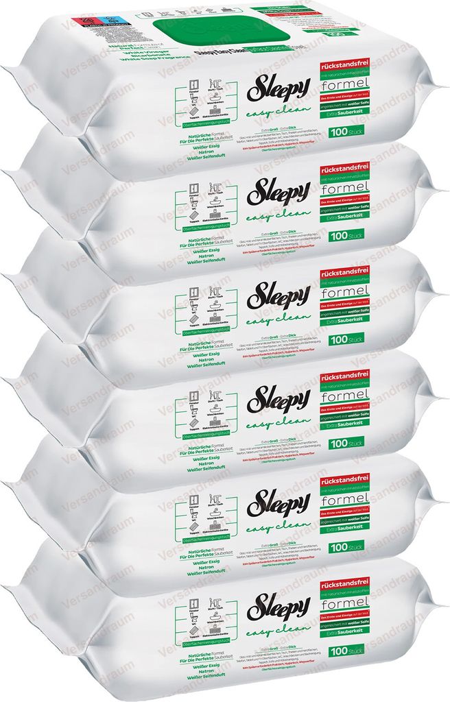 Sleepy Easy Clean Oberflächenreinigungstücher 6x Grün Produktbild 1
