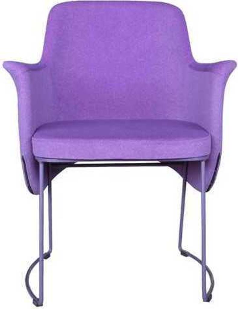 Esszimmerstuhl Stuhl Küchenstuhl Sessel Sitzer Stoff Modern Holz Lila