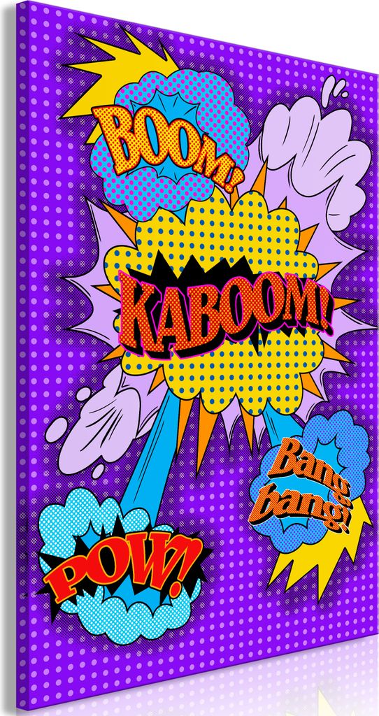 Italienischer Leinwand Leinwandbild - Kaboom! (1 Part) Vertical 40x60 cm Für Kinder m-A-0832-b-a