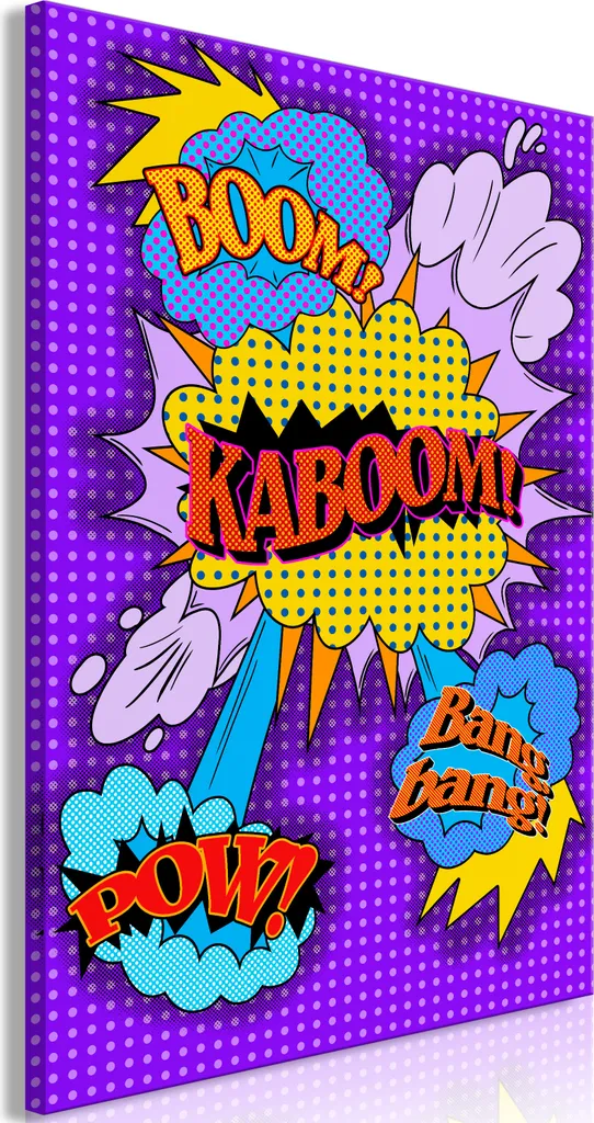 Idea Regalo Quadro Kaboom! 80x120 - Arte Pop per Bambini e Ragazzi
