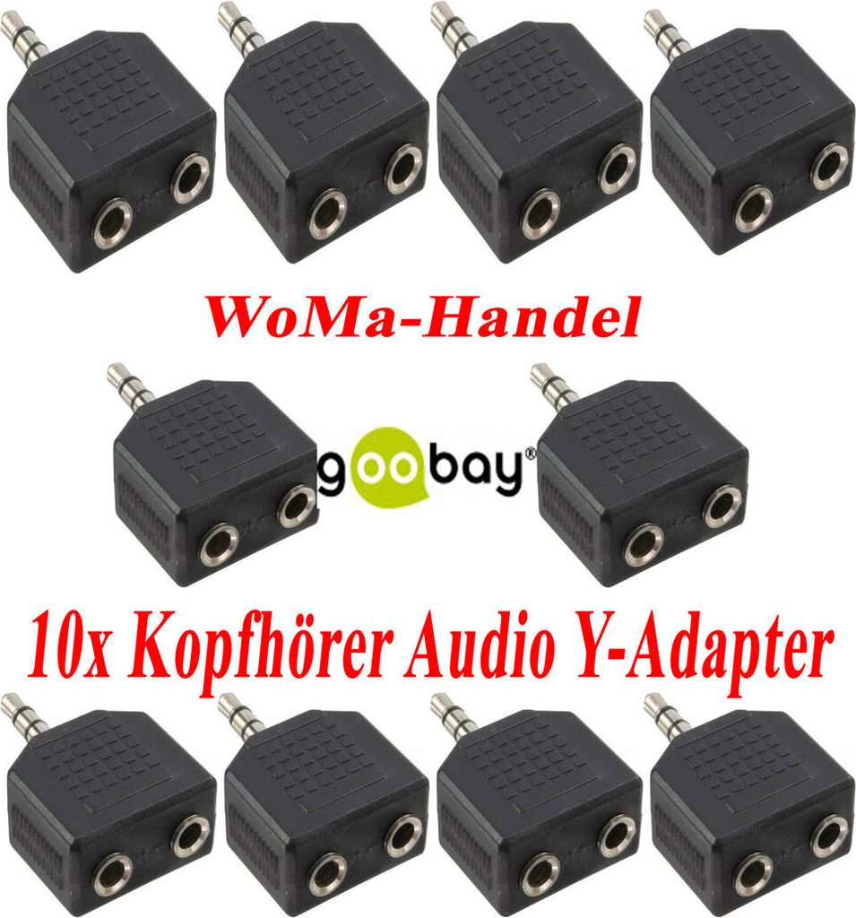 Audio-Adapter 3,5mm Stereo Stecker>2x3,5mm Kupp. Produktbild 4