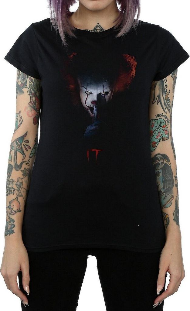 It - "Pennywise Quiet" T-Shirt für Damen BI763 (M) Produktbild 