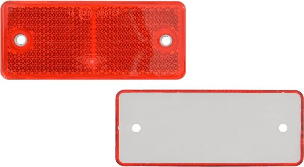 12 x Rückstrahler - Reflektor - schrauben - 90 x 40 mm - Rot - Prüfzeichen
