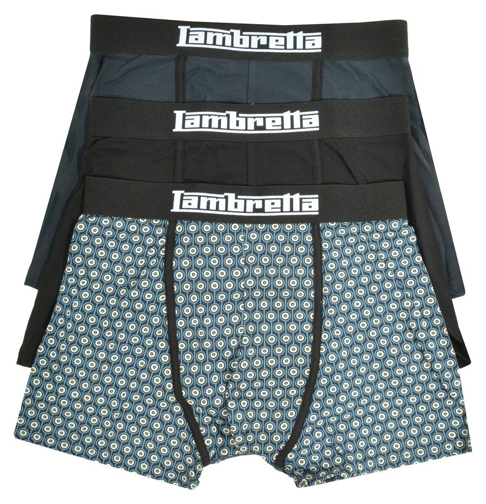 Lambretta - "Target" Boxershorts für Herren (3er-Pack) LB426 (S) (Marine/Silber/Schwarz)