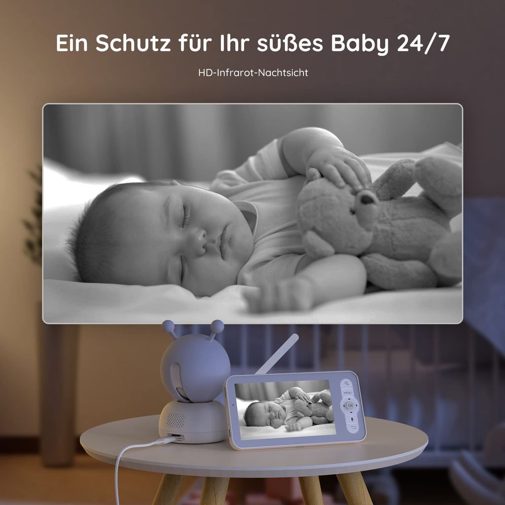 Babyphone momcozy mit Kamera 5 Zoll 1080P HD in Kiel - Mettenhof