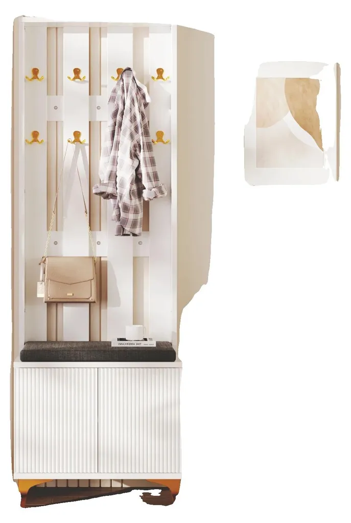 Armoire à chaussures moderne et minimaliste - Grand format blanc mat