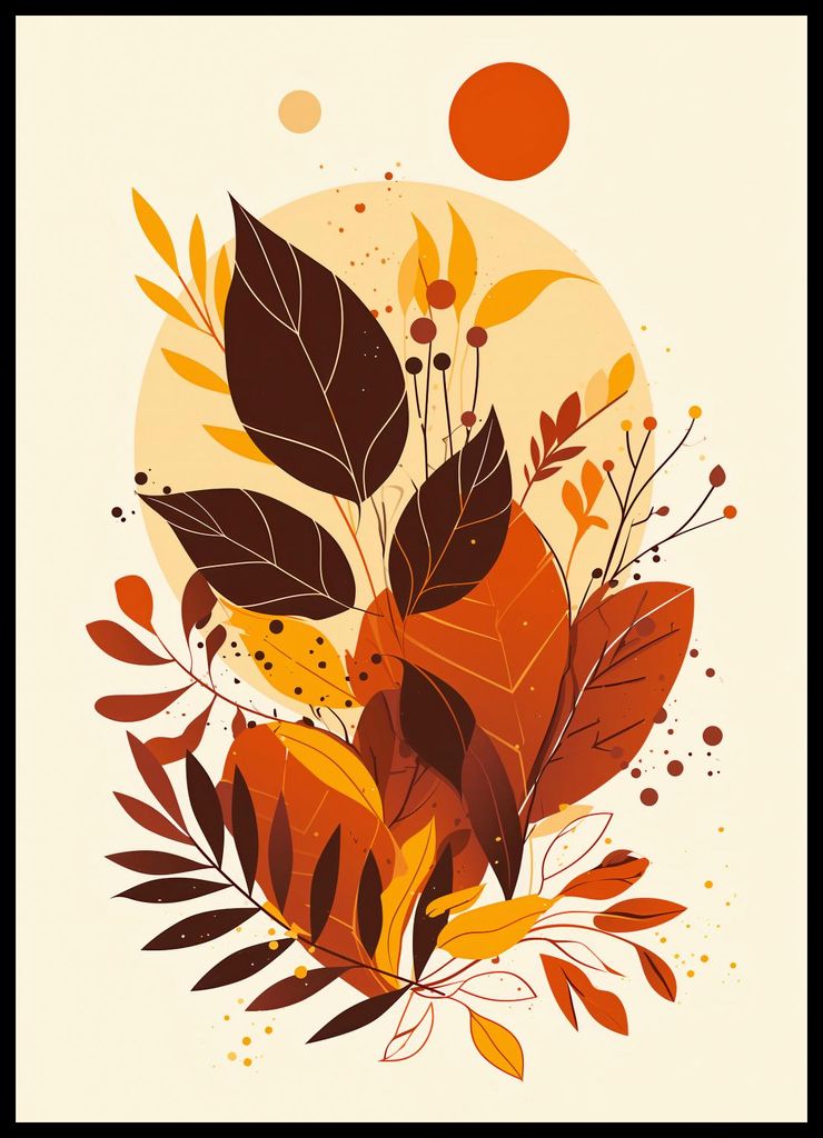 Plakat 50x70cm Bunte Gesichter des Herbstes