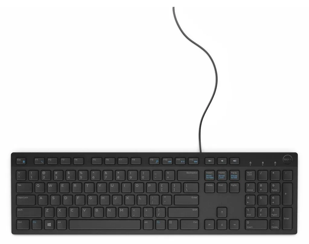 Clavier silencieux Dell KB212-B Allemand à touches robustes USB