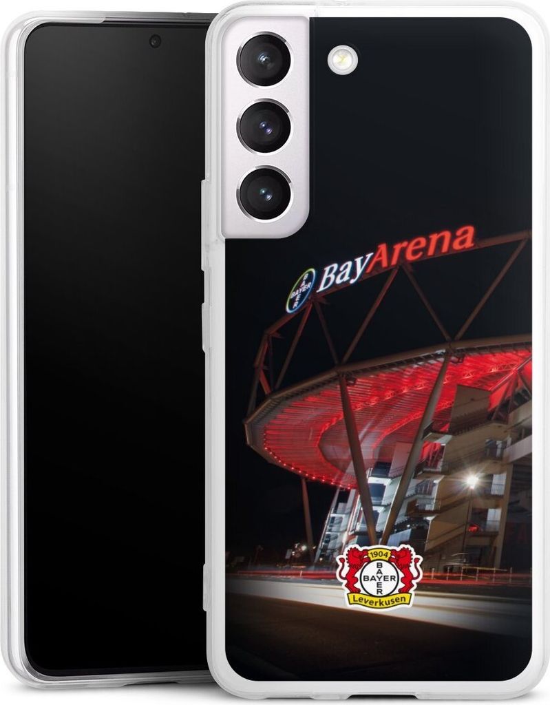 DeinDesign Slim Hülle für Samsung Galaxy S22 Silikon Case Ultra Dünn Handyhülle Bayer 04 Leverkusen Offizielles Lizenzprodukt Stadion