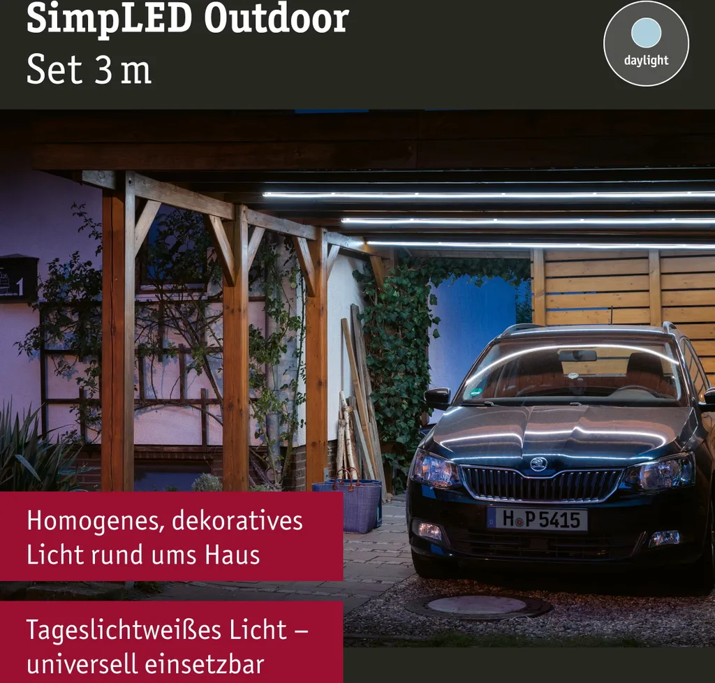 Éclairage LED Jardin SimpLED Paulmann Set Complet pour Balcon et Façade - 6