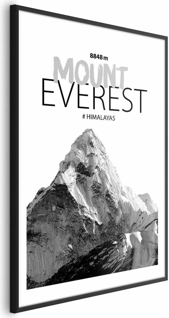 Stampa Fotografica Everest 40x60 Cornice Nera Margine Bianco