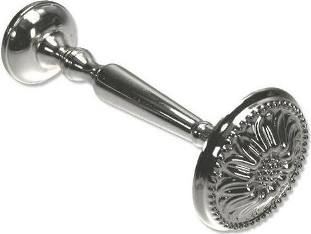 Interdeco Raffhalter / Gardinen-Dekohaken Chrom, Typ Blume Produktbild 