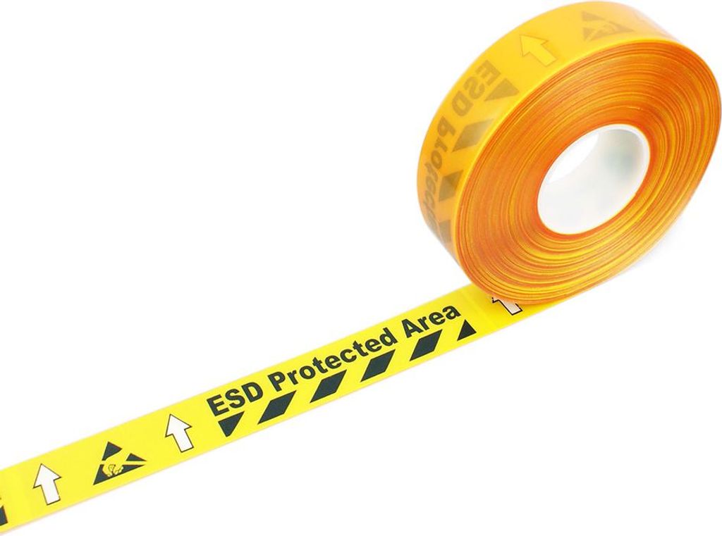 ESD - Warnband Gelb x 30 m x - Gelb - Anti - Rutsch - Polyvinyl chloride (PVC) - 0,70 mm - Innenbereich - H6902