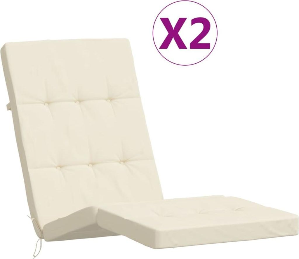 vidaXL Poťahy na ležadlá 2 ks. Krémová tkanina Oxford Obrázok produktu 