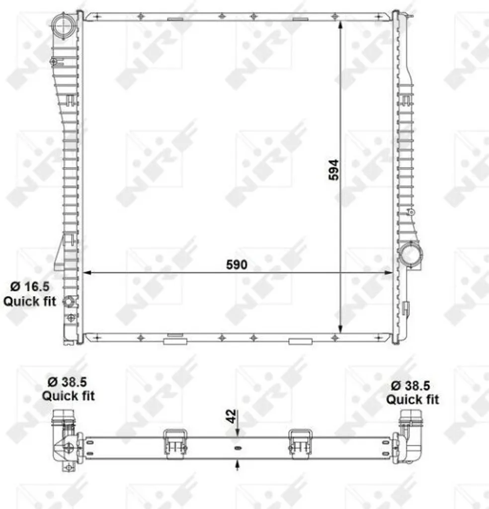 Radiateur de refroidissement eau pour BMW X5 E53 - Qualité NRF 55328