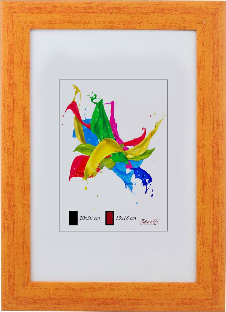 Denver Holz Bilderrahmen Wanddeko Collage Poster Bilder Foto Rahmen - Farbe: Orange | Format: 20x30