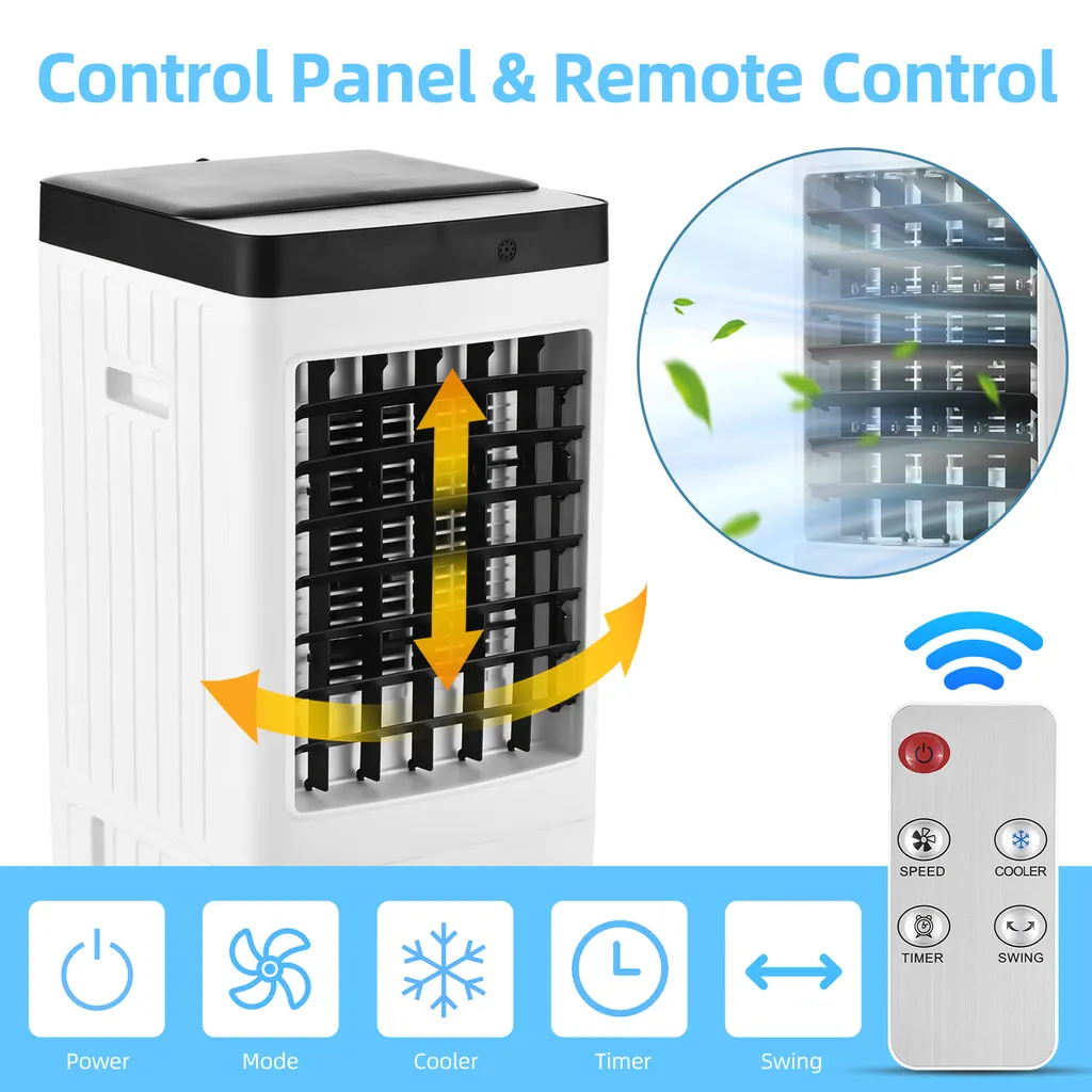 Refroidisseur d'air à évaporation avec oscillation 100° et télécommande - 3