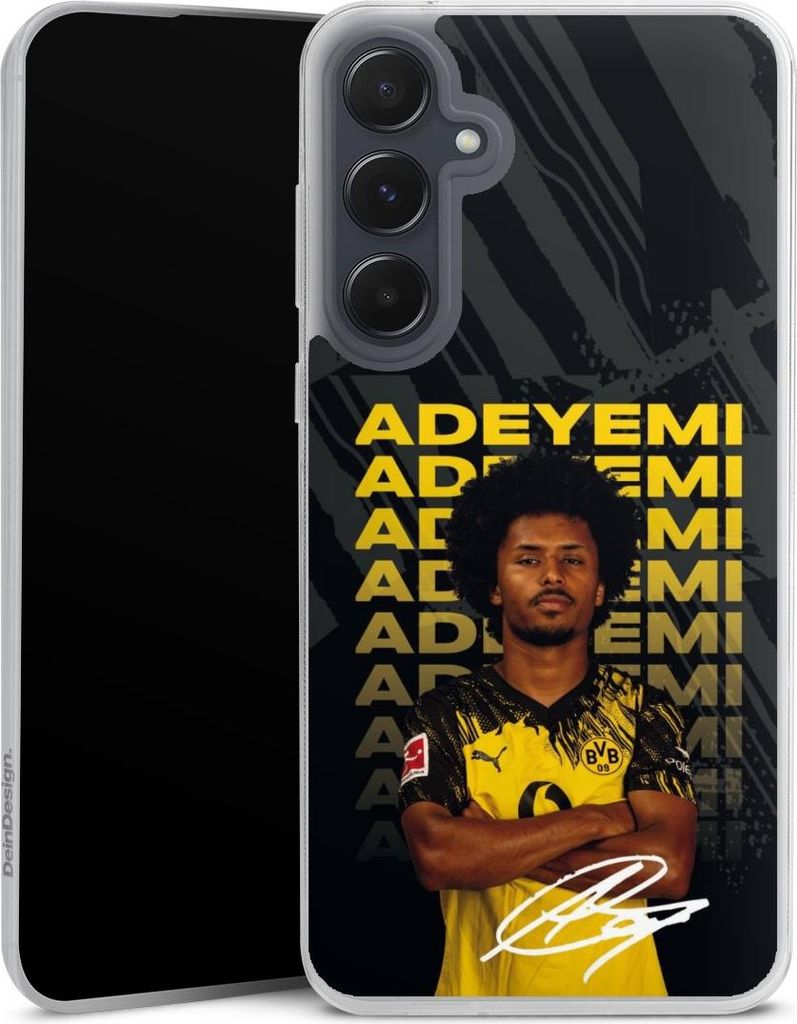 DeinDesign Slim Hülle für Samsung Galaxy A55 5G Silikon Case Ultra Dünn Handyhülle BVB Borussia Dortmund Karim Adeyemi