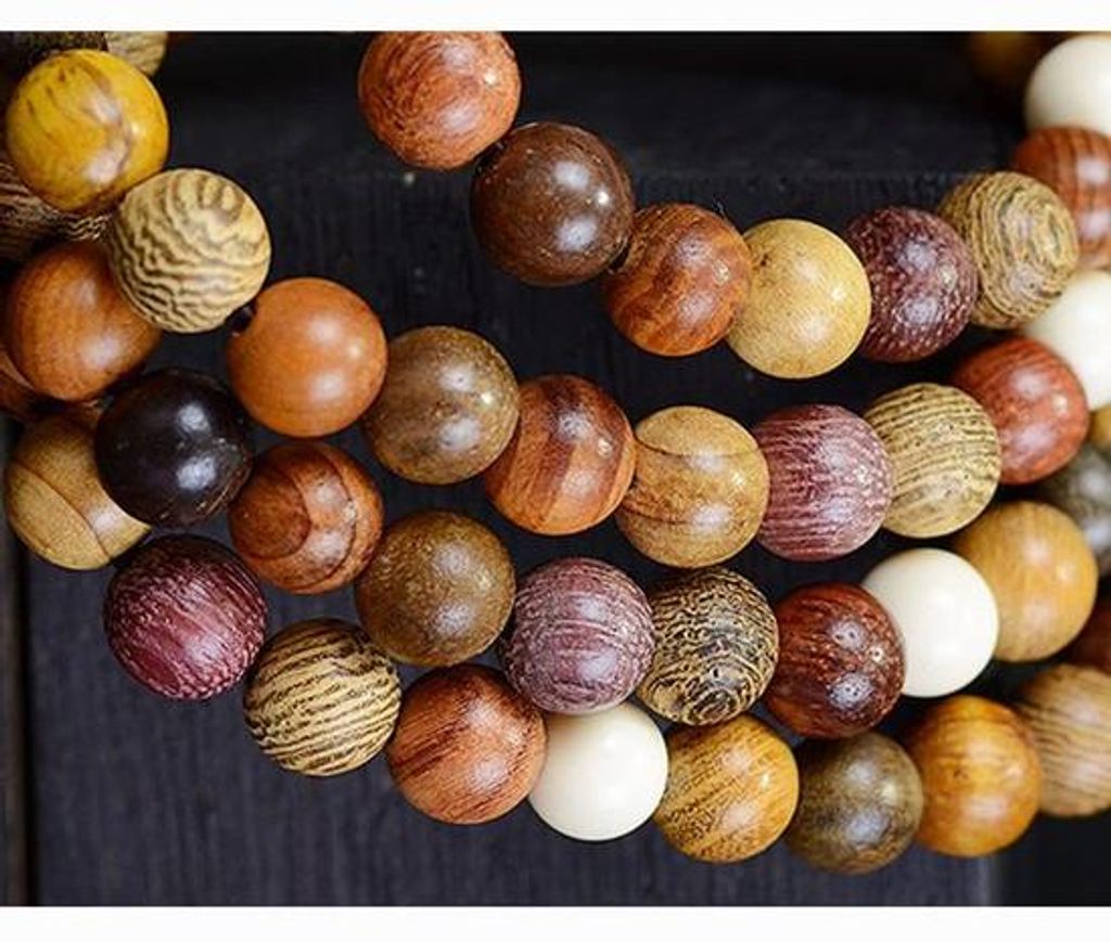 Palissanderkralen 6 mm, 200 stuks, gepolijst, los, natuurlijk, ronde, voor sieraden, doe-het-zelf, handgemaakte knutsels