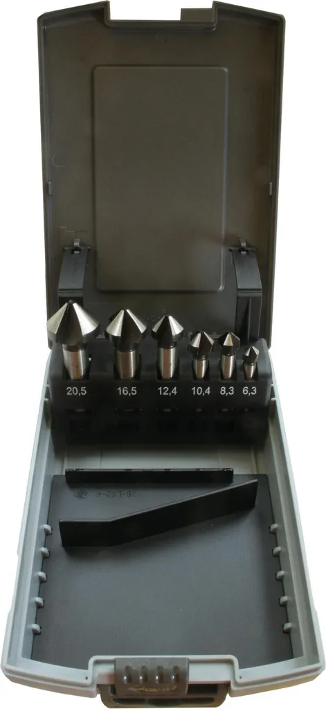 Jeu de 6 fraises HSS 90° pour perçage et ébavurage propre des métaux PRO