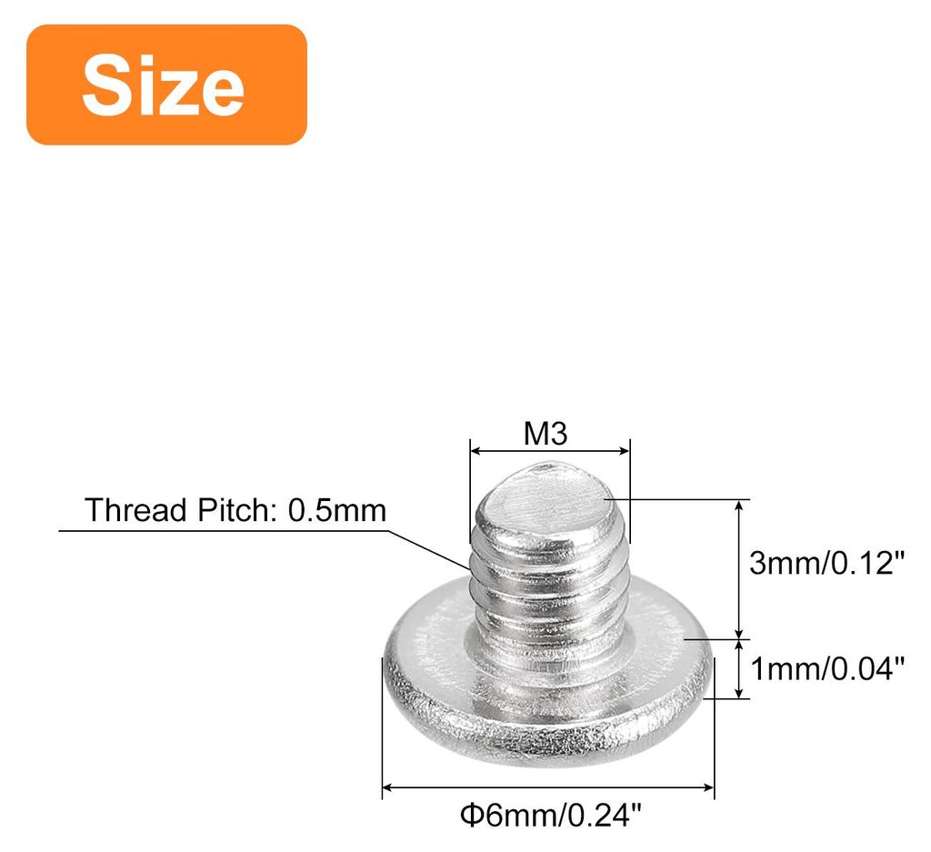 M3-0.5 x 3mm Phillips Flachkopfschrauben 50 Stš¹ck Flache Rundkopfschrauben 304 Edelstahl Kreuzschlitz Antrieb Maschinenschrauben Hardware Versch...