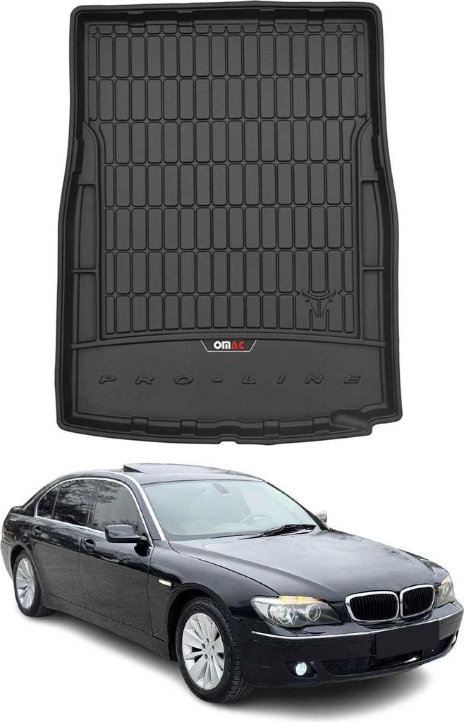 OMAC Gummi Kofferraumwanne für BMW 7er F01 2008-2015 TPE Laderaumwanne Schwarz