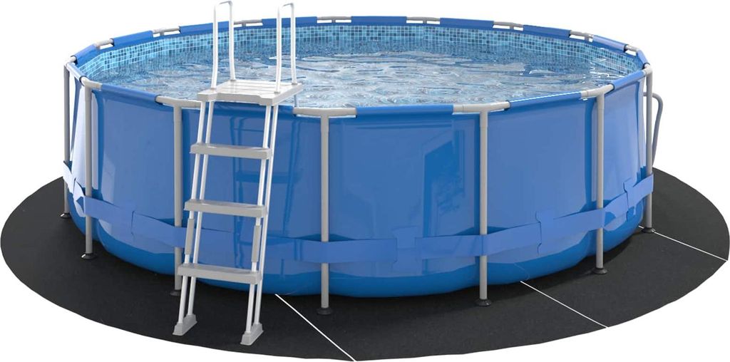 Bodenfolie für Pools Schwarz Ø 428 cm Vliesstoff