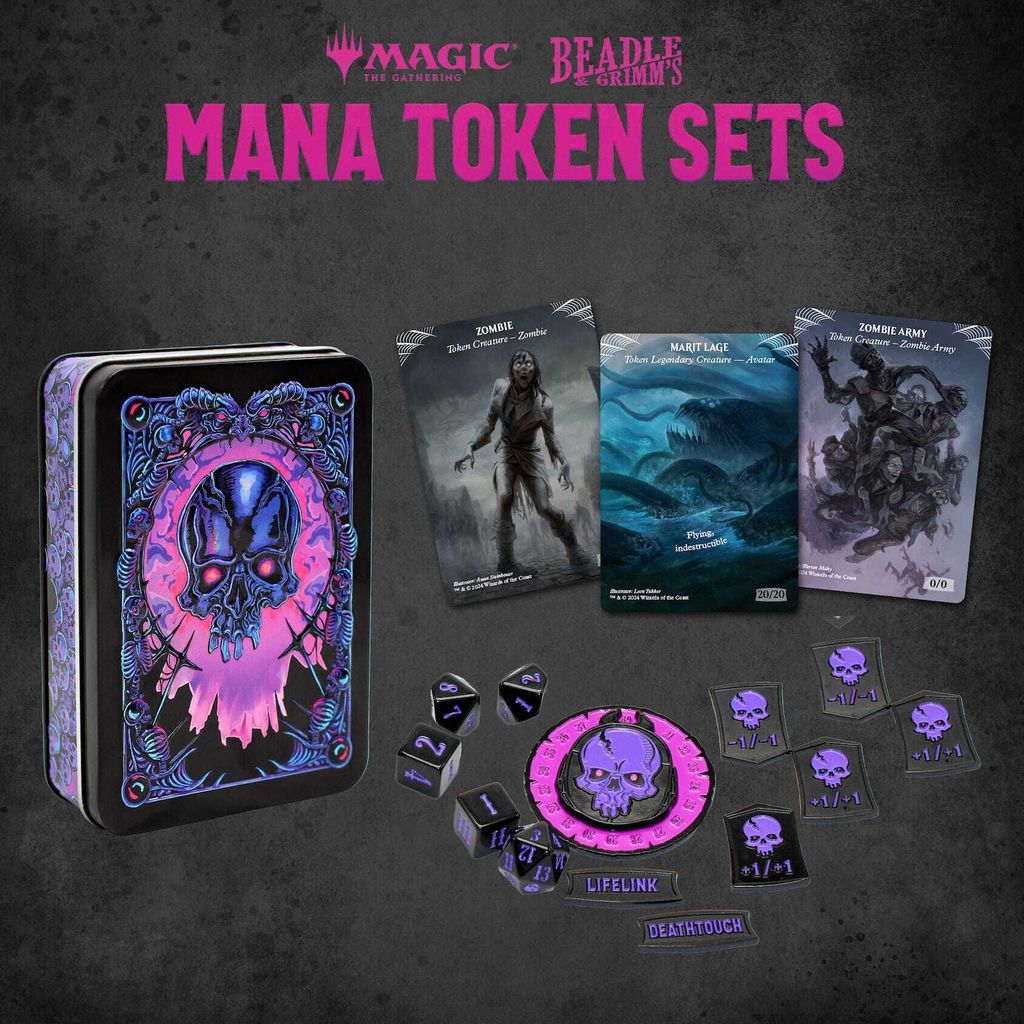 Magic the Gathering Dice and Token Pack Black Mana Produktbild 
