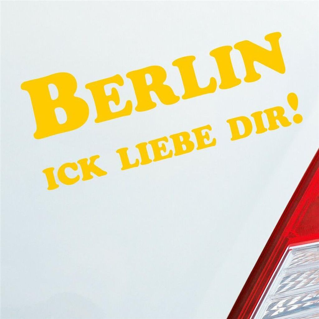 Auto Aufkleber Berlin Ick liebe dir! Hauptstadt 18x7,5 cm Produktbild 