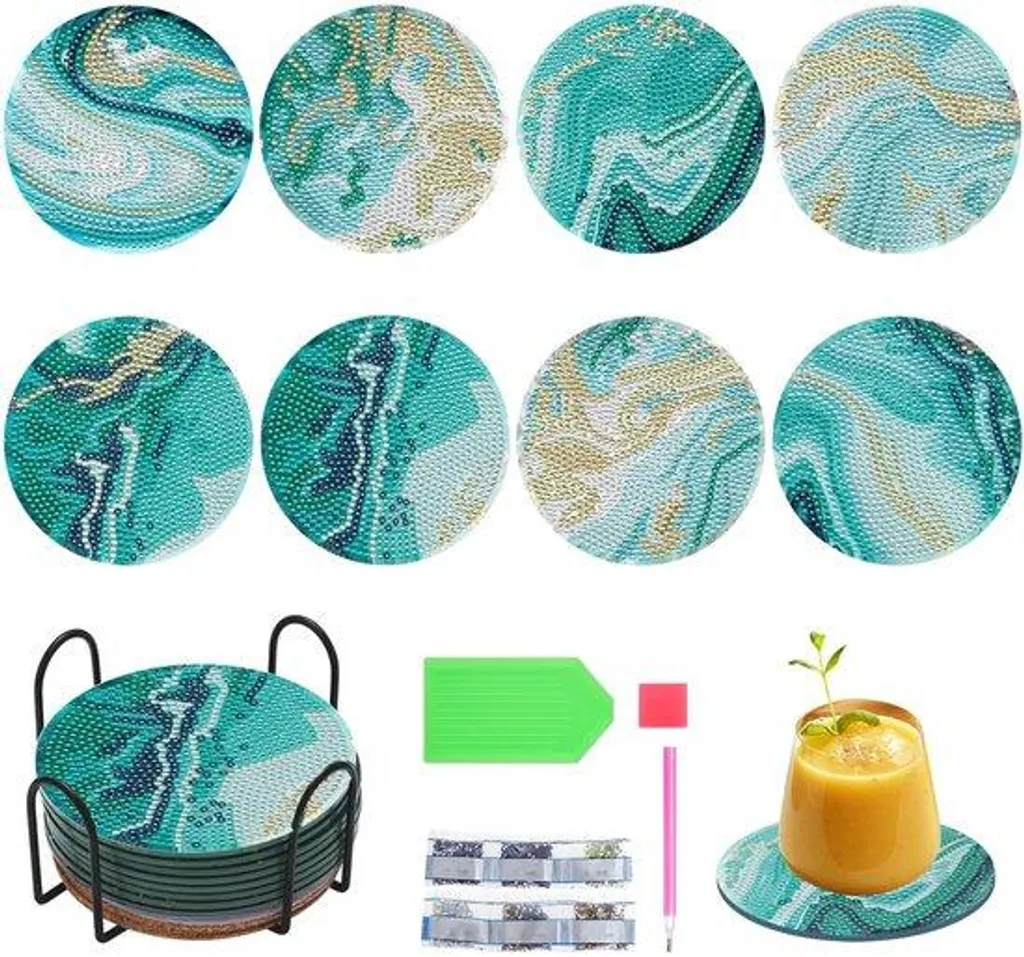 Kit complet de sous-verre Diamond Painting 5D Mer pour Débutants DIY