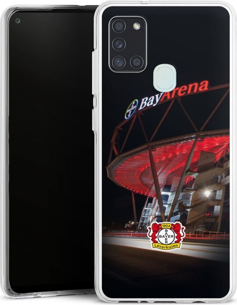 DeinDesign Handyhülle für Samsung Galaxy A21s Silikon Hülle Case Smartphone Schutzhülle Bayer 04 Leverkusen Offizielles Lizenzprodukt Stadion