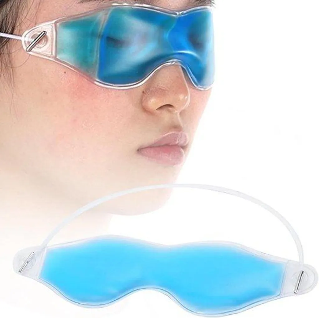 Masque anti-cernes gel noir réutilisable pour dégonfler les yeux fatigués