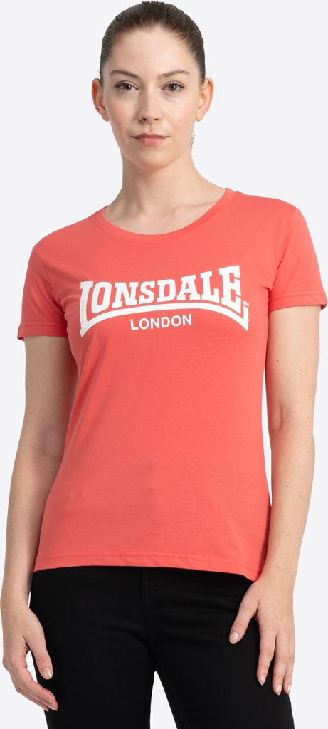 Frauen T-Shirt CARTMEL Salmon/White S Lonsdale