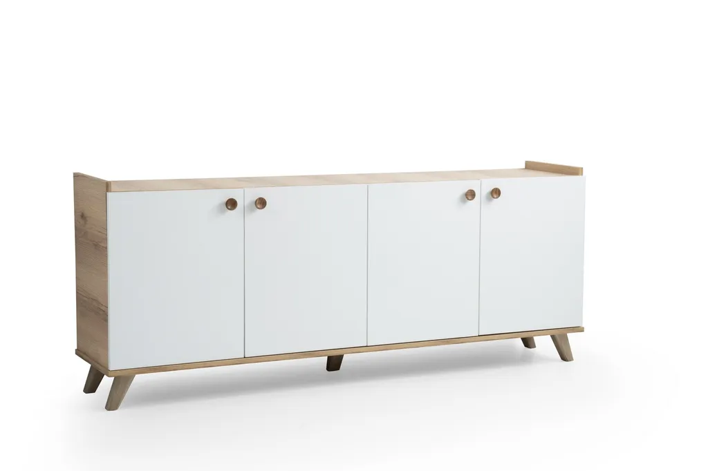 Commode Sumer : rangez tout avec ce meuble bicolore 180cm gain de place